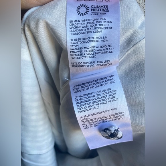 New Reformation Amela Linen Lace Top Remy Check - Picture 10 of 11